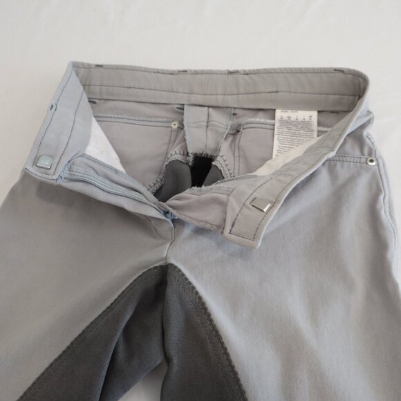 Cavallo Corona Womens Full Seat Breeches Gray Silver Embroidered Pockets Size 26 - Picture 4 of 9